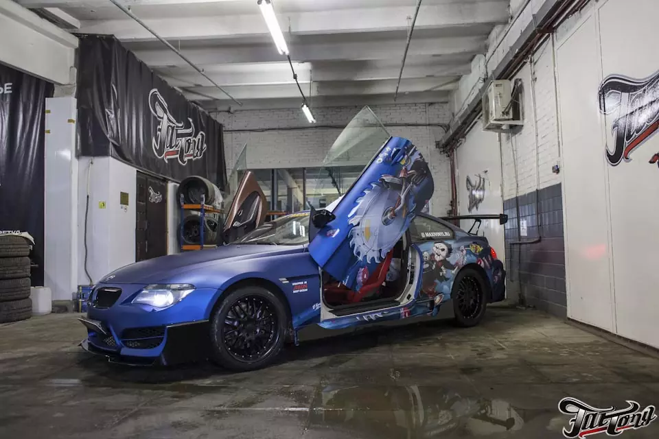 BMW 6. Установка комплекта открытия дверей в стиле Lamborghini.
